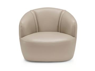 EMBER - Swivel leather armchair by Max Divani - view 2